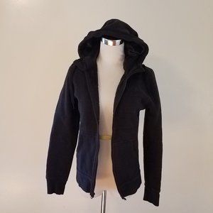 The North Face Black Zip up Hoodie with Fuzzy Inside Sz Small Petite